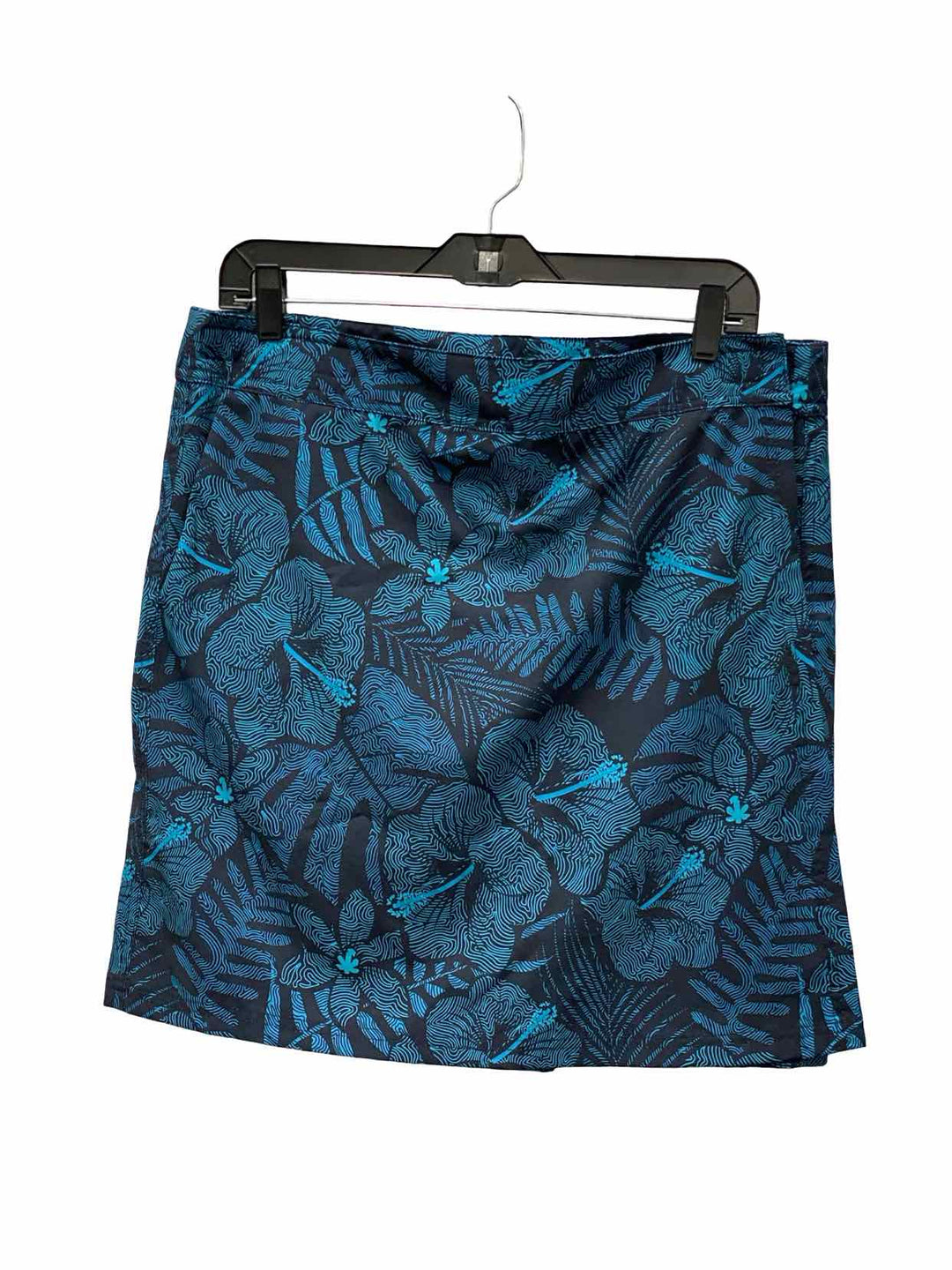 Rip Skirt Size L Blue Floral Skirt