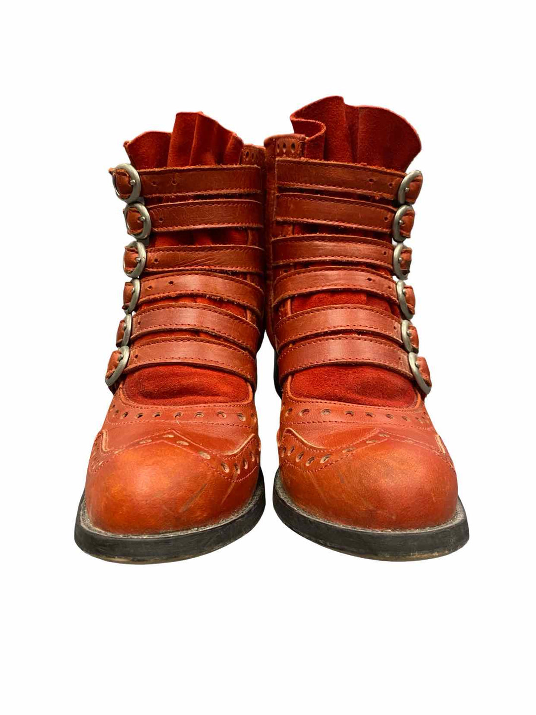 John Fluevog Shoe Size 6 Red Leather Adrians Alli Boots(Ankle)