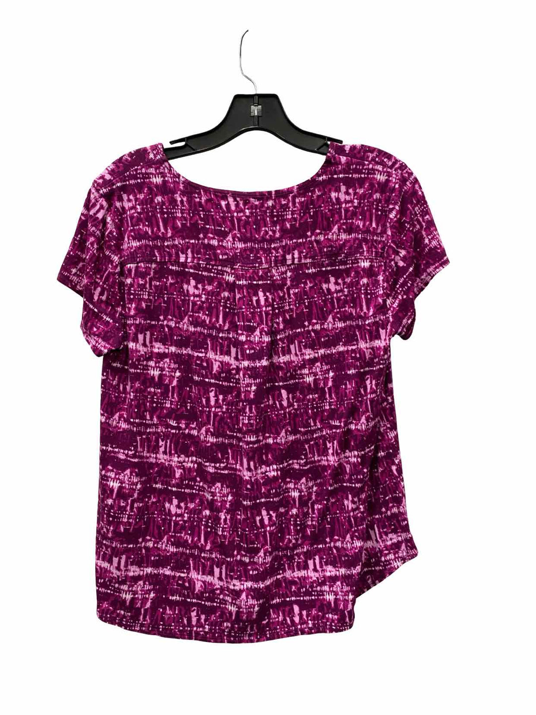 Alfani Size PL Pink Print Short Sleeve Shirts