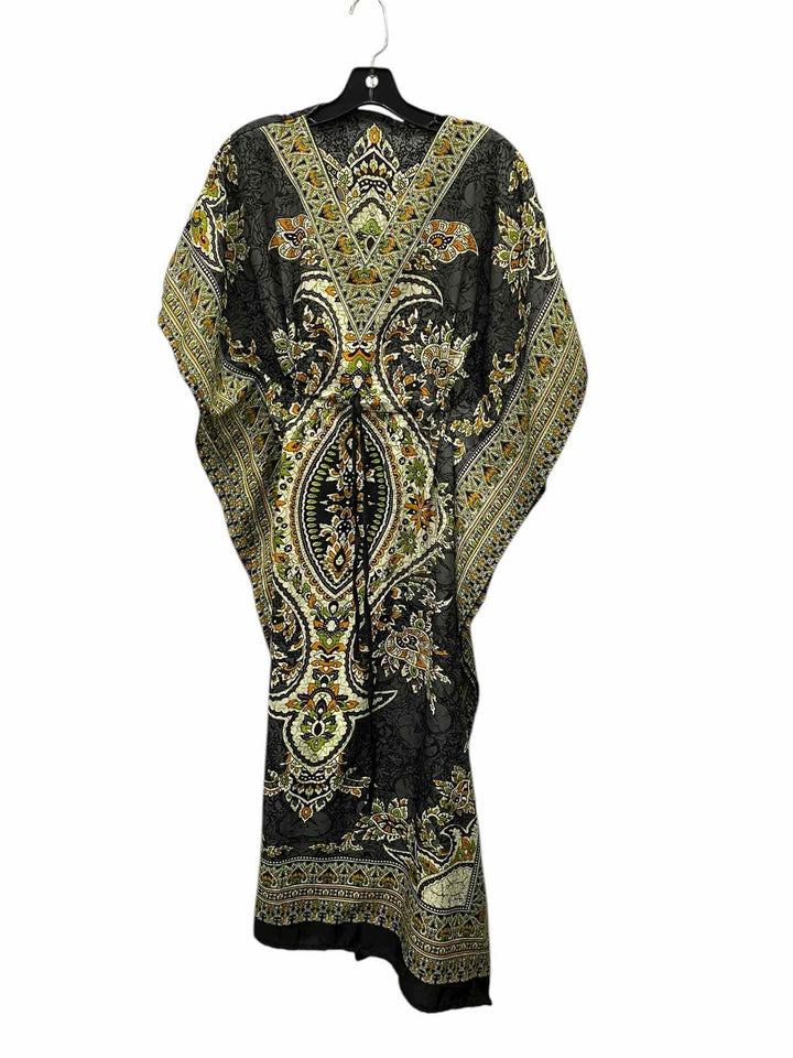 Unknown Brand Size Green & Orange Grey Dress