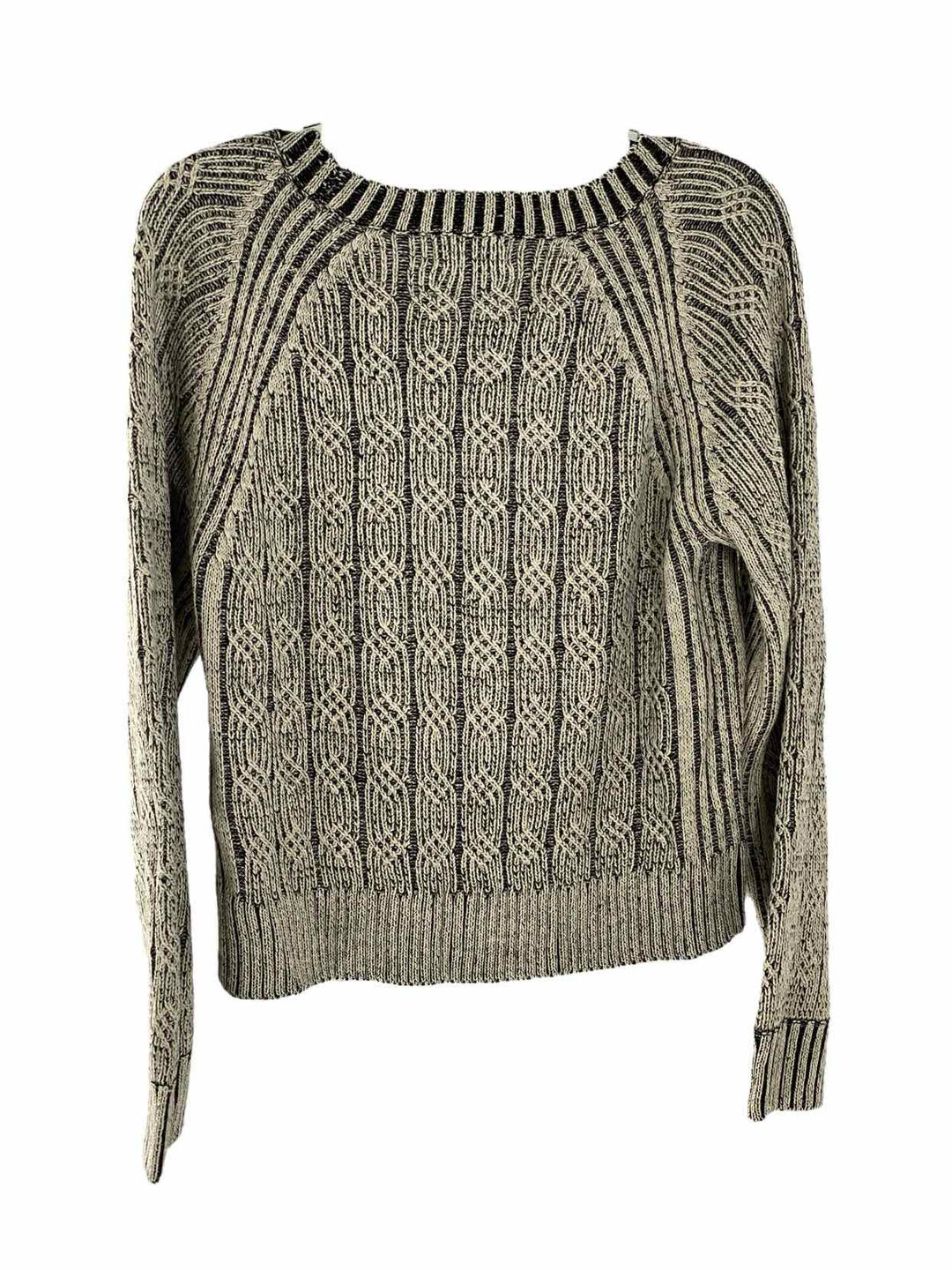 Sage The Label Size L Black White Print Sweater