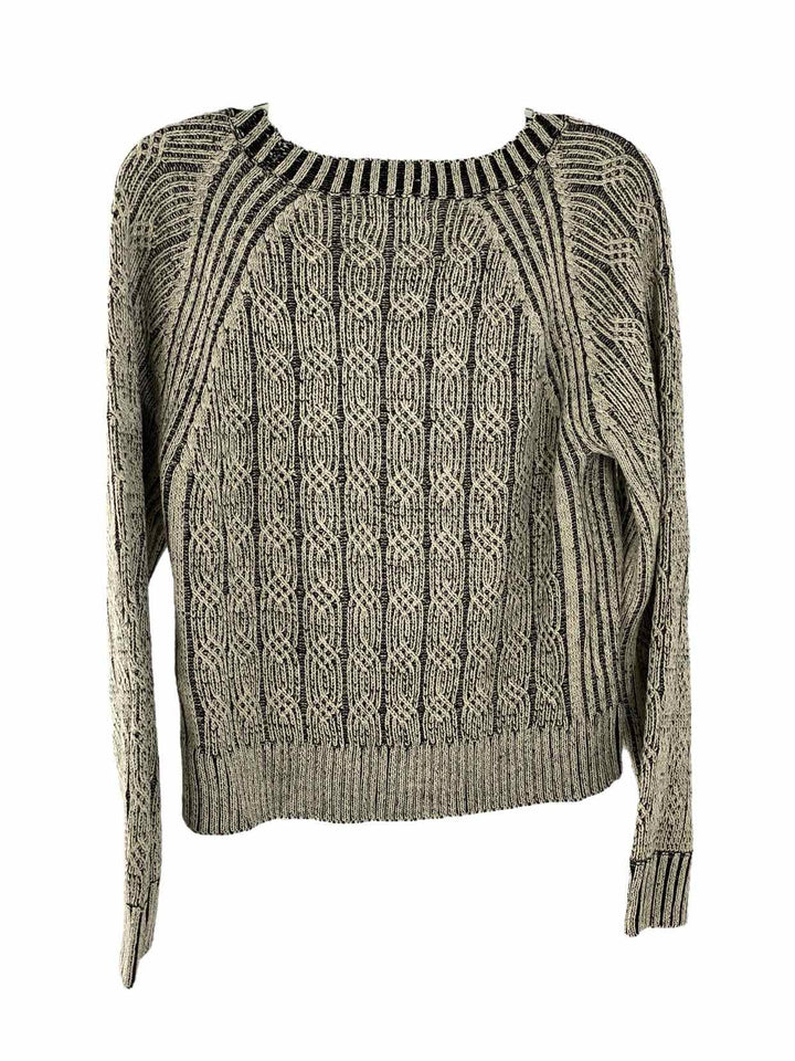 Sage The Label Size L Black White Print Sweater