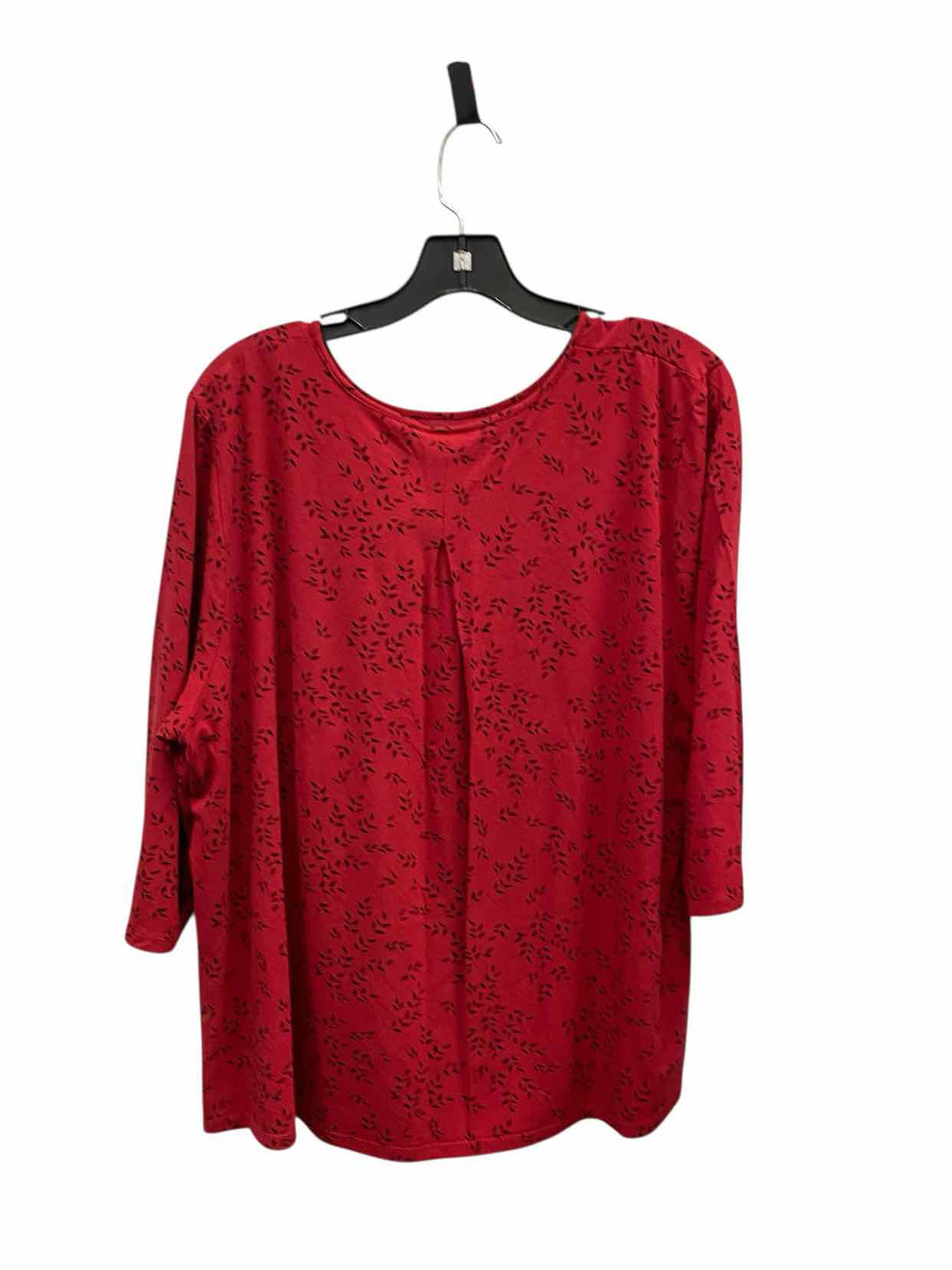 J Jill Size 1X Red Long Sleeve Shirts