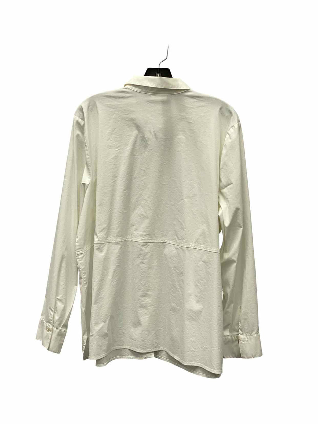 J Jill Size XL White Long Sleeve Shirts