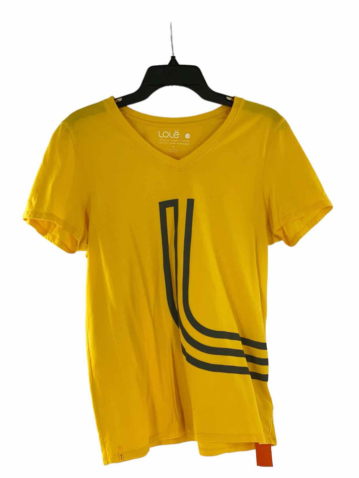 lole Size L Yellow T-shirt