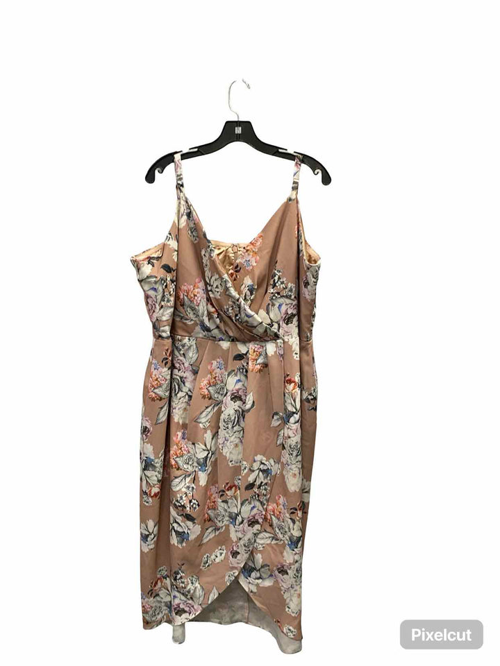 City Chic Size 22 Multi-Color Floral Dress