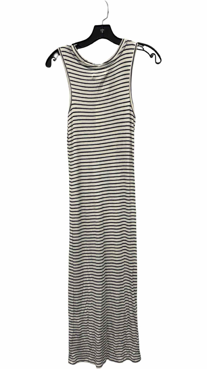 Olive+Oak Size XS White Black Striped Dress