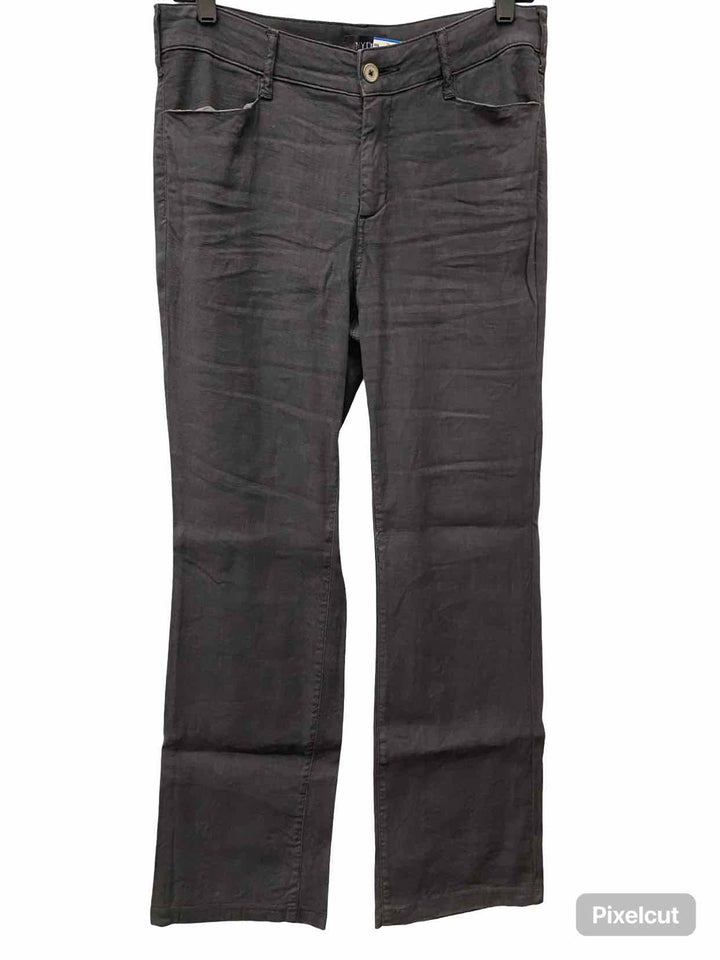 NYDJ Size 8 Grey Linen Pants