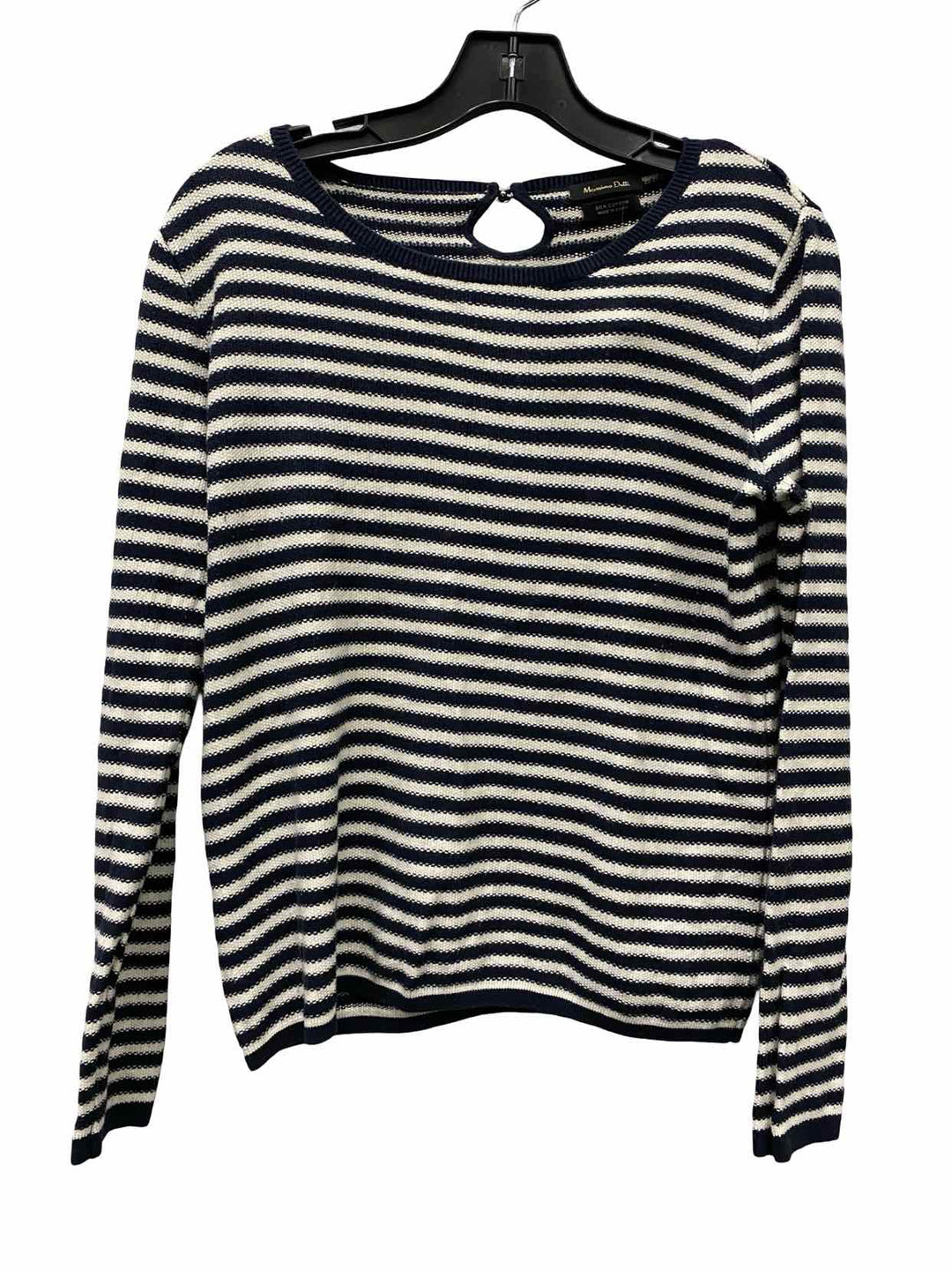 Massimo Dutti Size S Black White Stripe Sweater