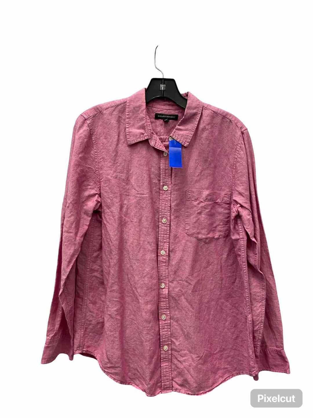 Banana Republic Size L Pink Long Sleeve Shirts