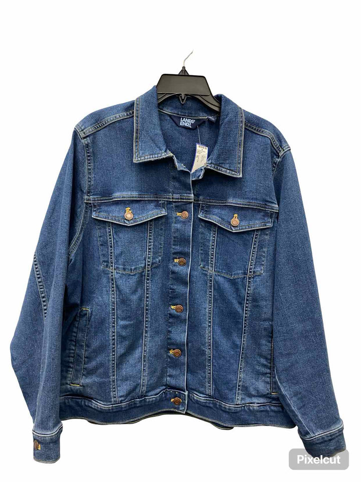 Lands End Size XL Blue Jean Jacket