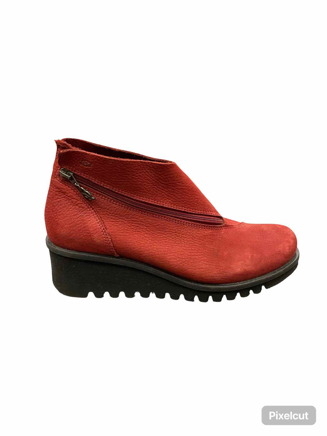 Loints of Holland Shoe Size 39 Red Leather Lighting Wedges Boots(Ankle)