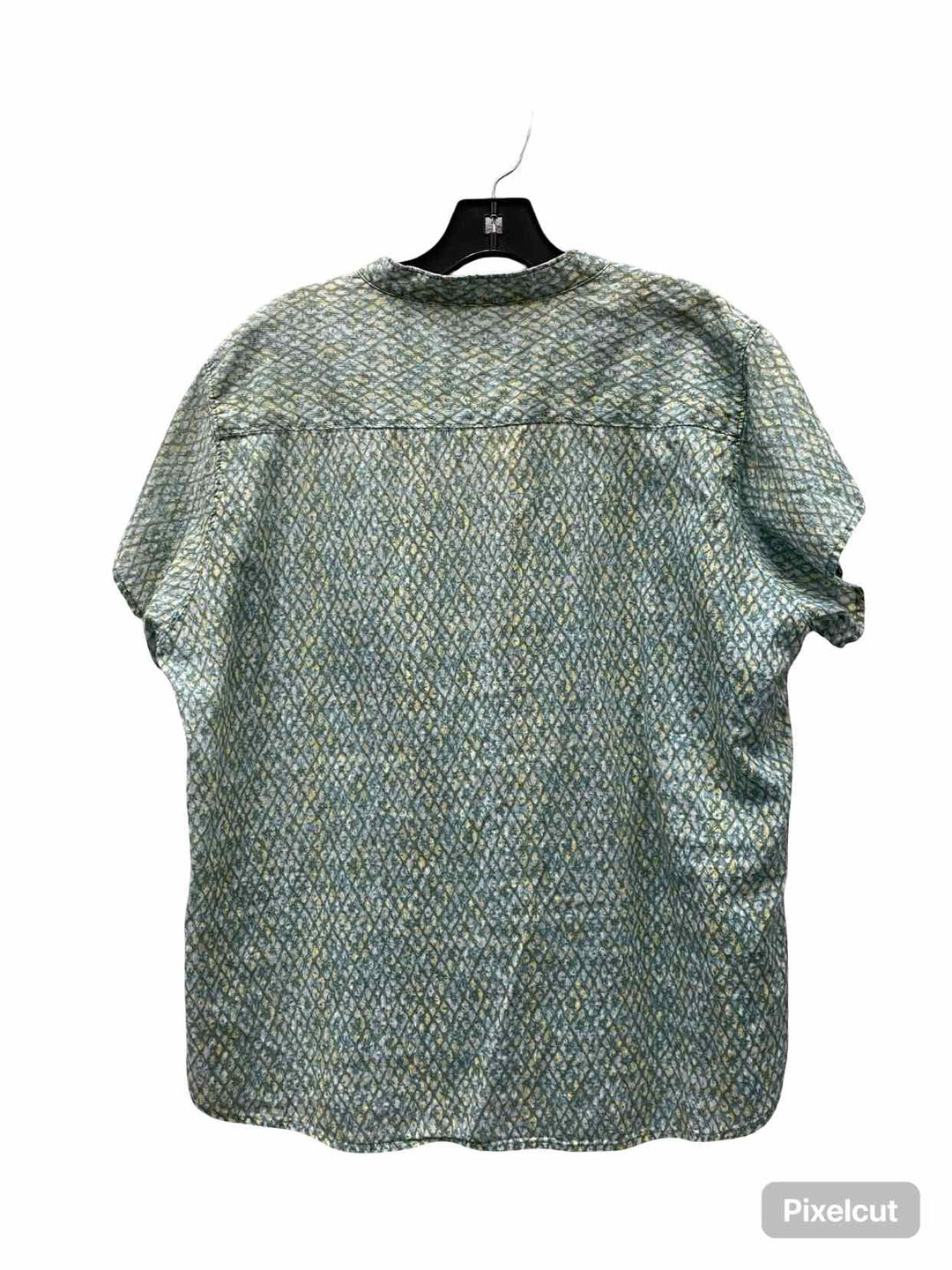 Woolrich Size XL Green Print Short Sleeve Shirts
