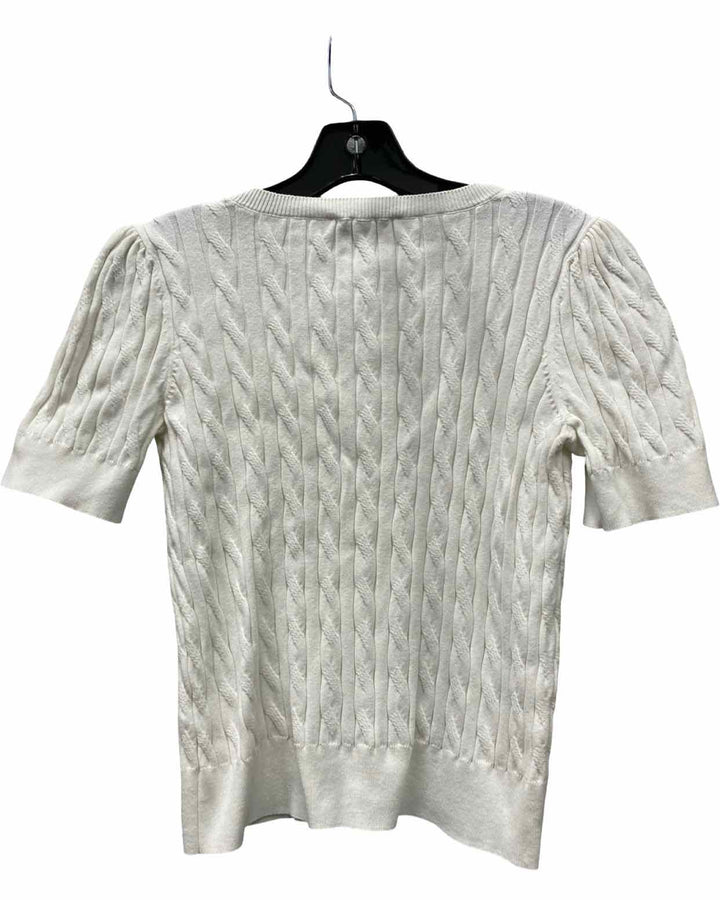 Cece Size S Cream Short Sleeve Shirts