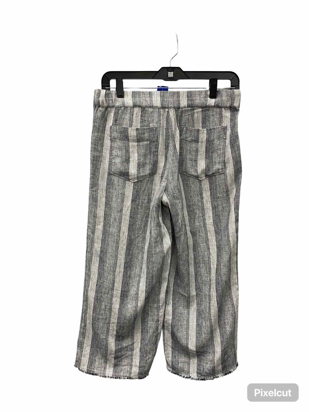 Caslon Size XS White Gradiant Striped 55% Linen Pants