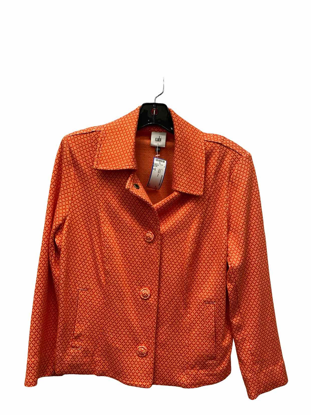 Cabi Size S Orange Print Jacket