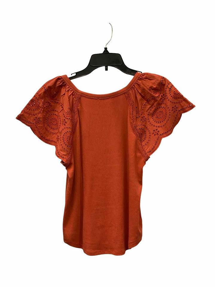 Loft Size S Orange Short Sleeve Shirts
