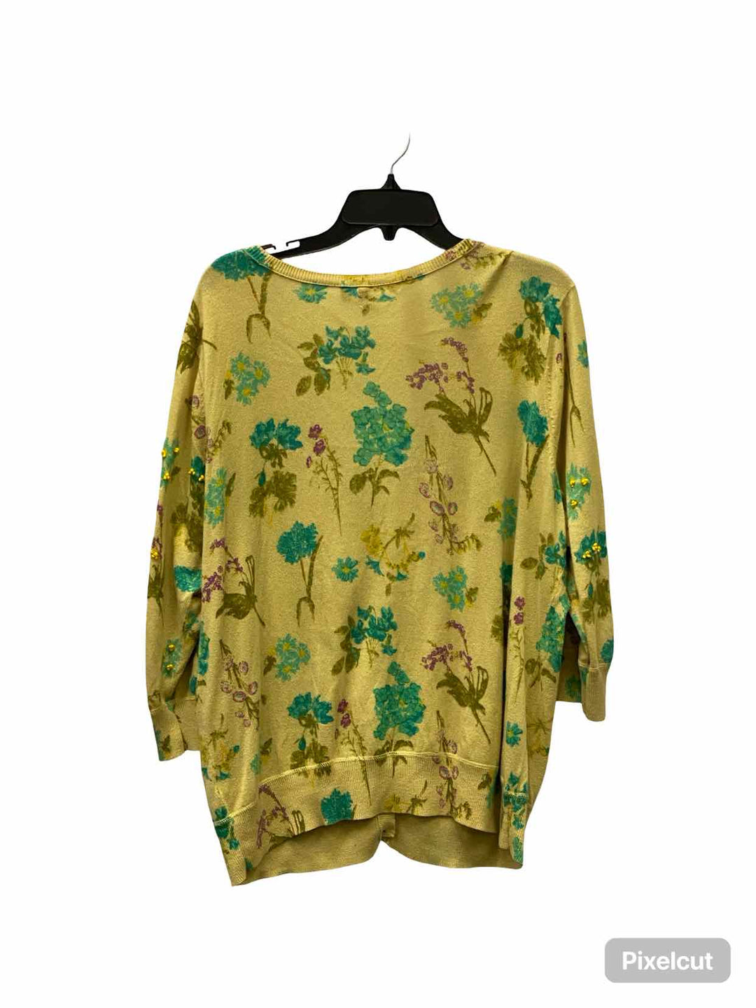 Caslon Size XL Green Floral Long Sleeve Shirts