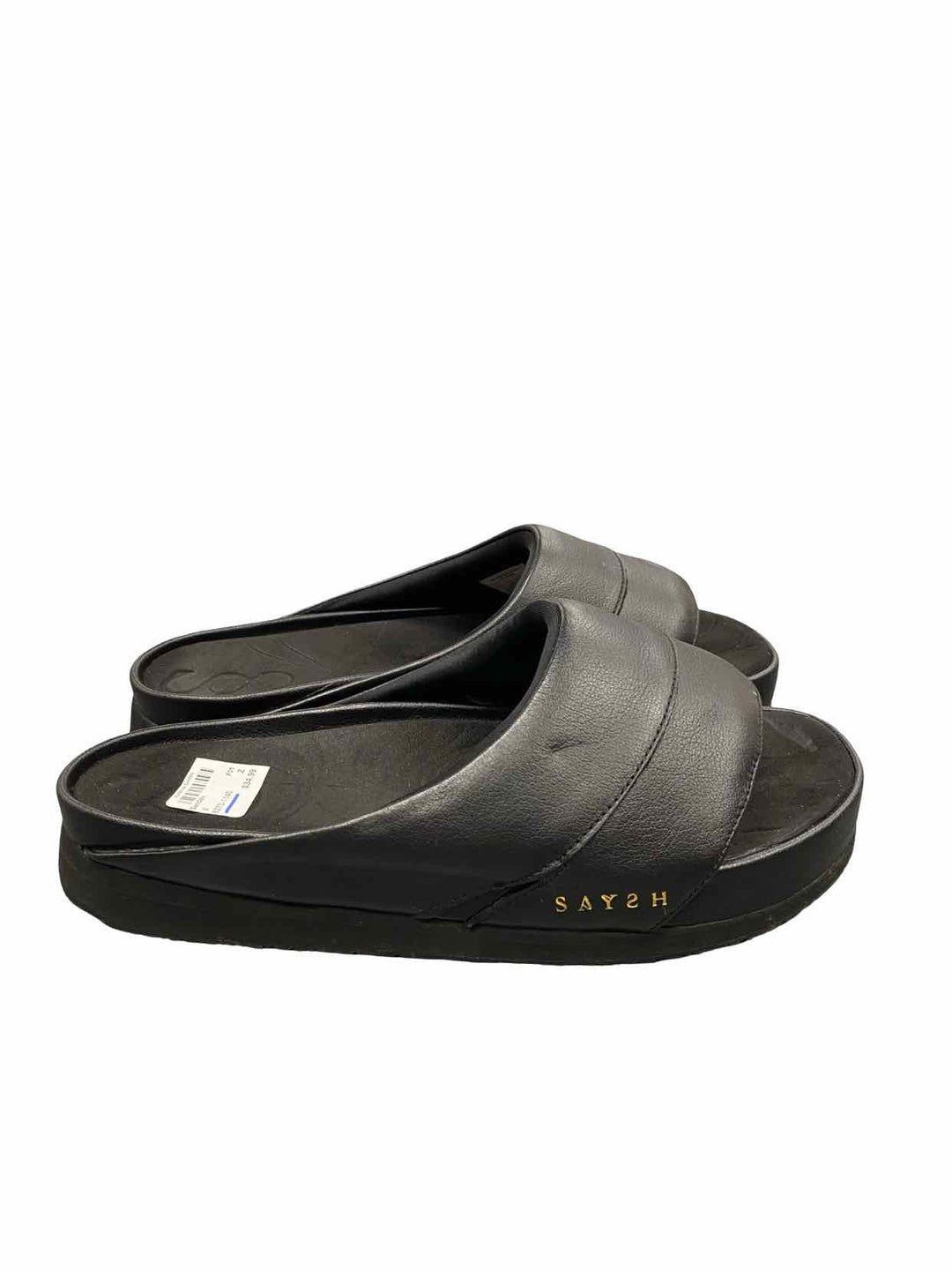 Athleta Saysh Shoe Size 8 Black Slides Sandals