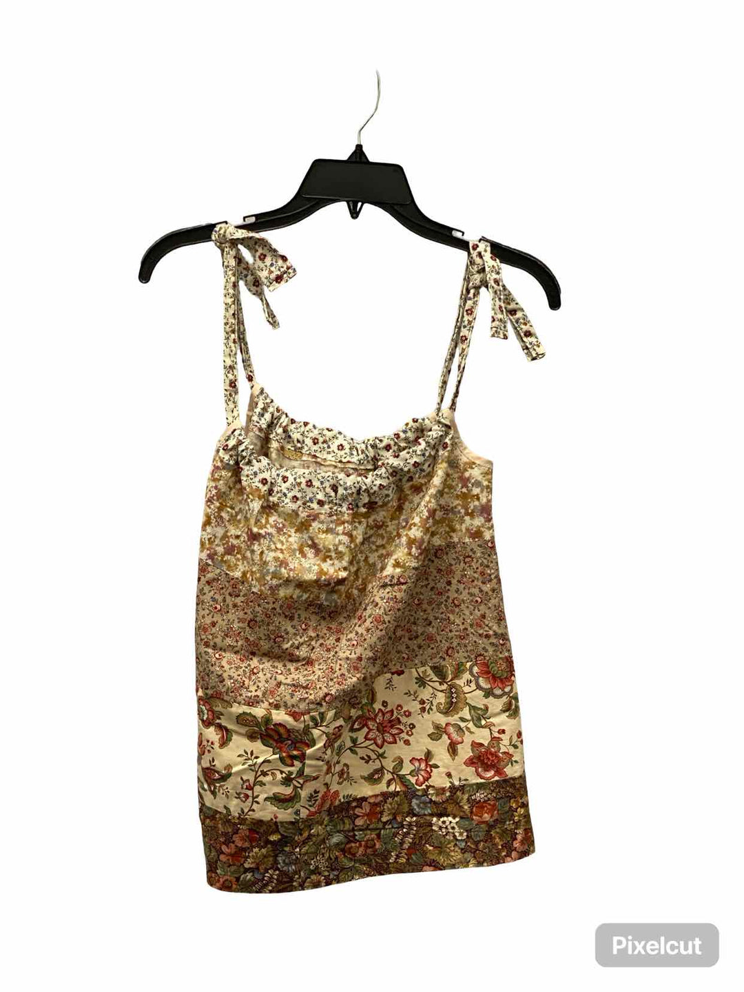 Unknown Brand Size M Brown Red Floral Tank Top