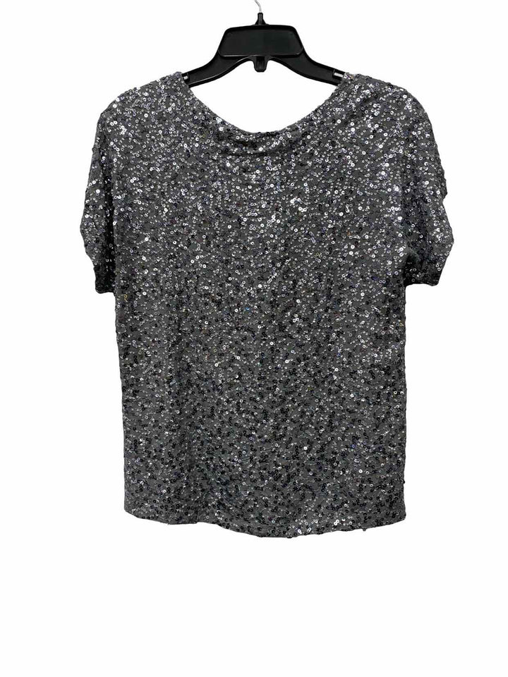 Michael Kors Size S Grey Sequin Long Sleeve Shirts