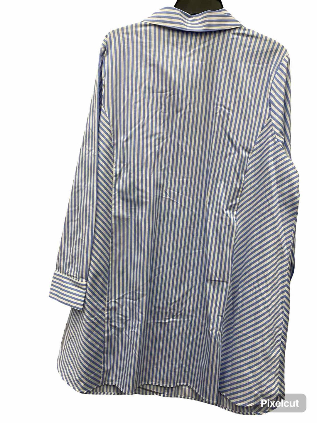Cabi Size 2X Blue White Striped Long Sleeve Shirts
