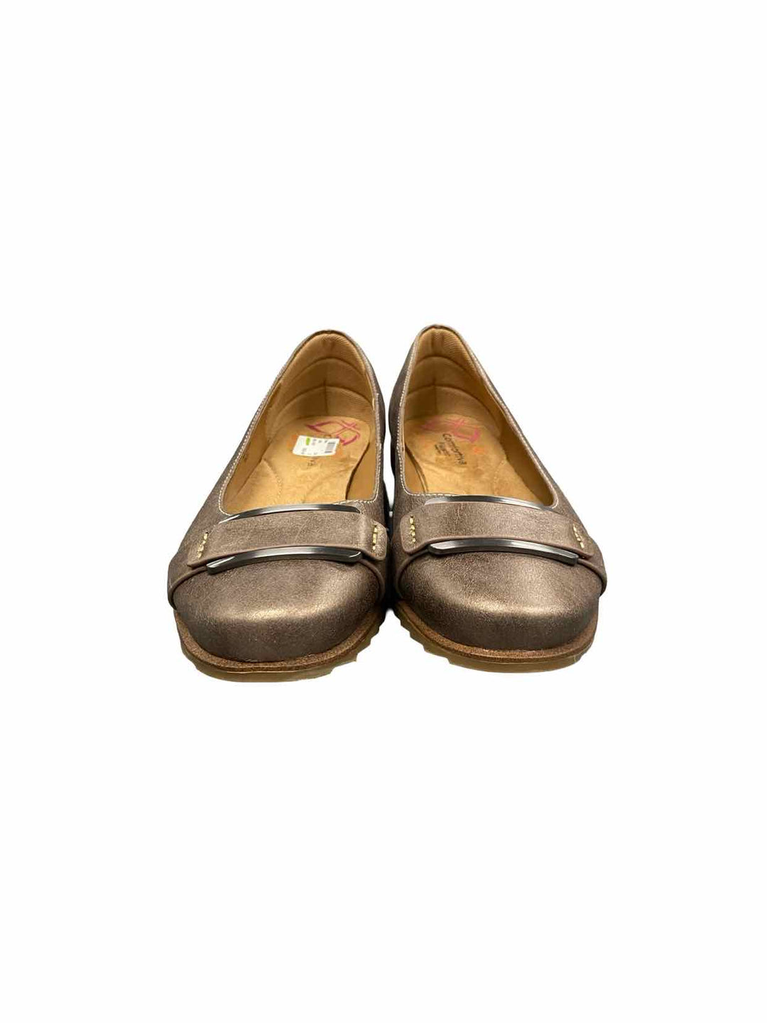 Comfortiva Shoe Size 10W Metallic Leather Rhoda Flats