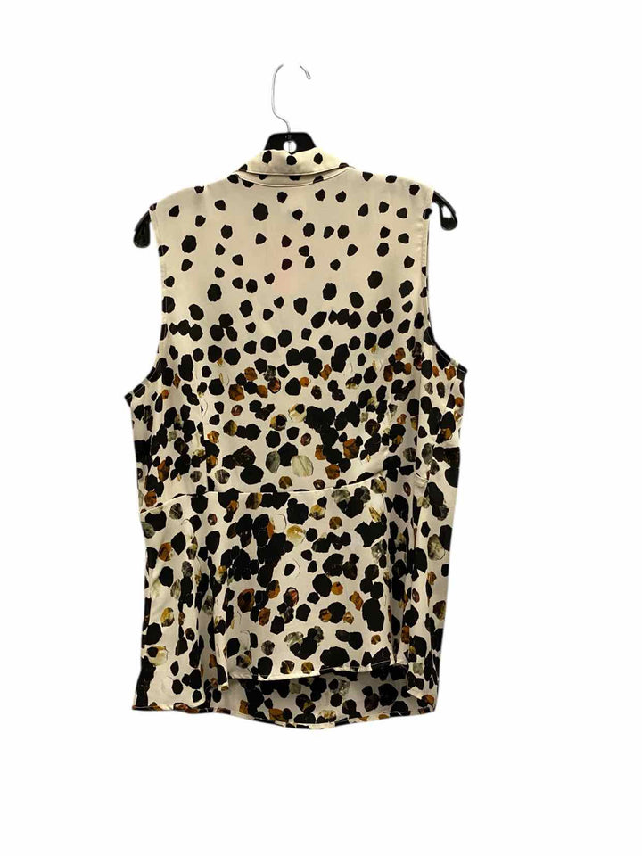 Cabi Size L Tan Black Tank Top