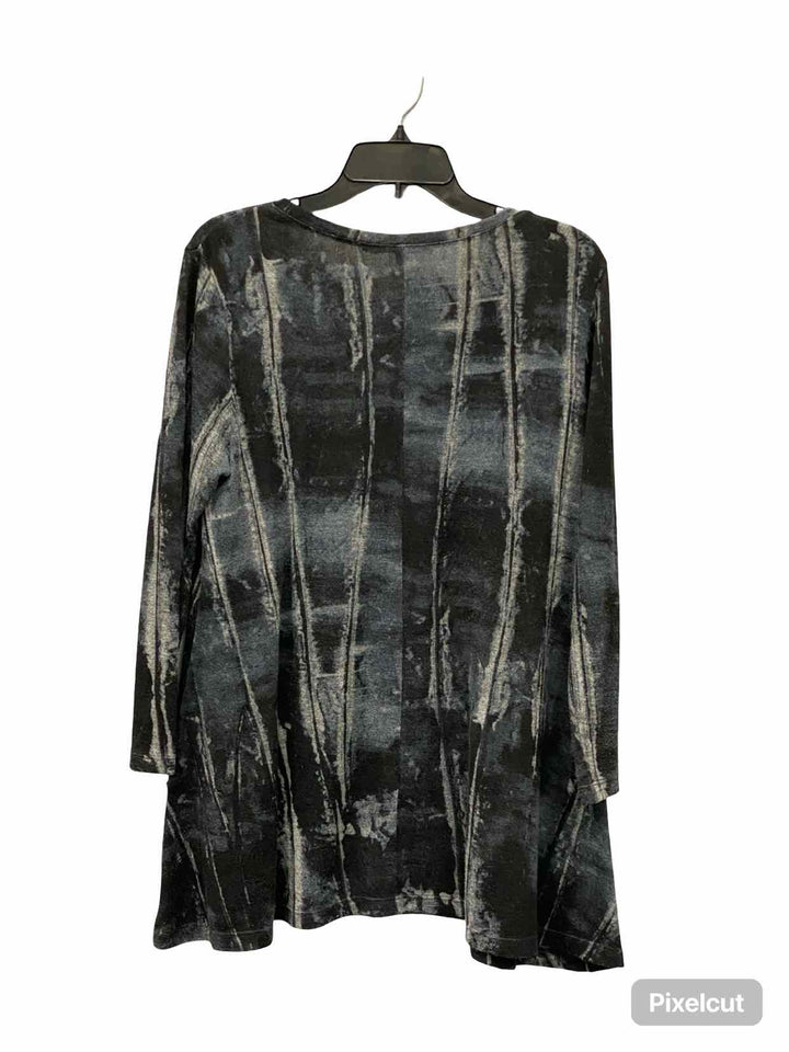 Robert Kitchen Size L Black Gray Long Sleeve Shirts