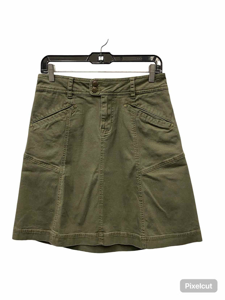 Royal Robbins Size 4 Green Denim Skirt