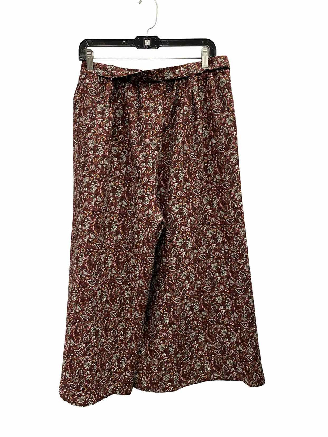 Studio B by Bobeau Size L Burgundy Print Skirt