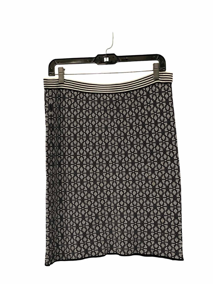 Nanette Lepore Size M Black White Print Skirt