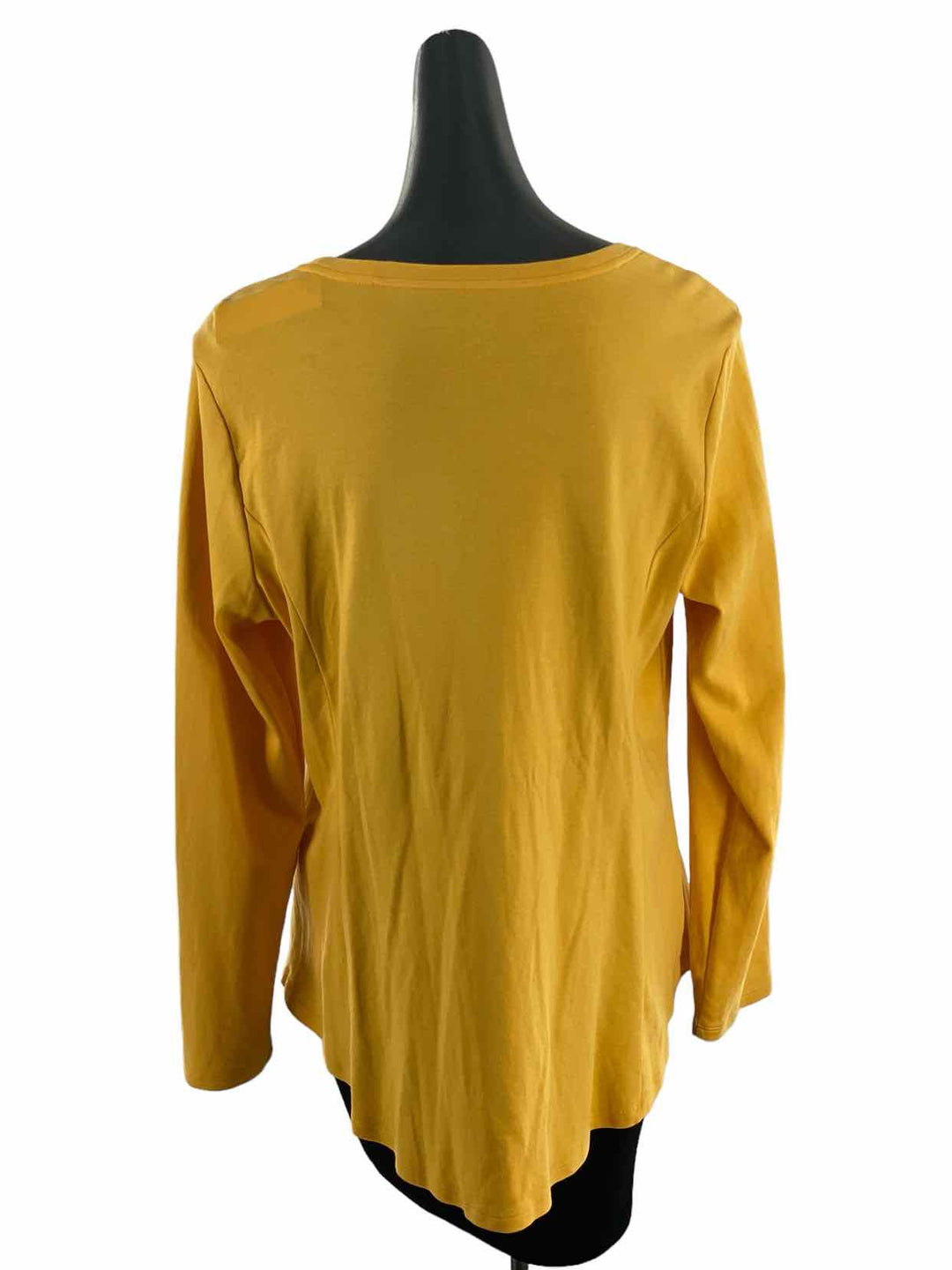 Isaac Mizrahi Live! Size L Yellow Long Sleeve Shirts