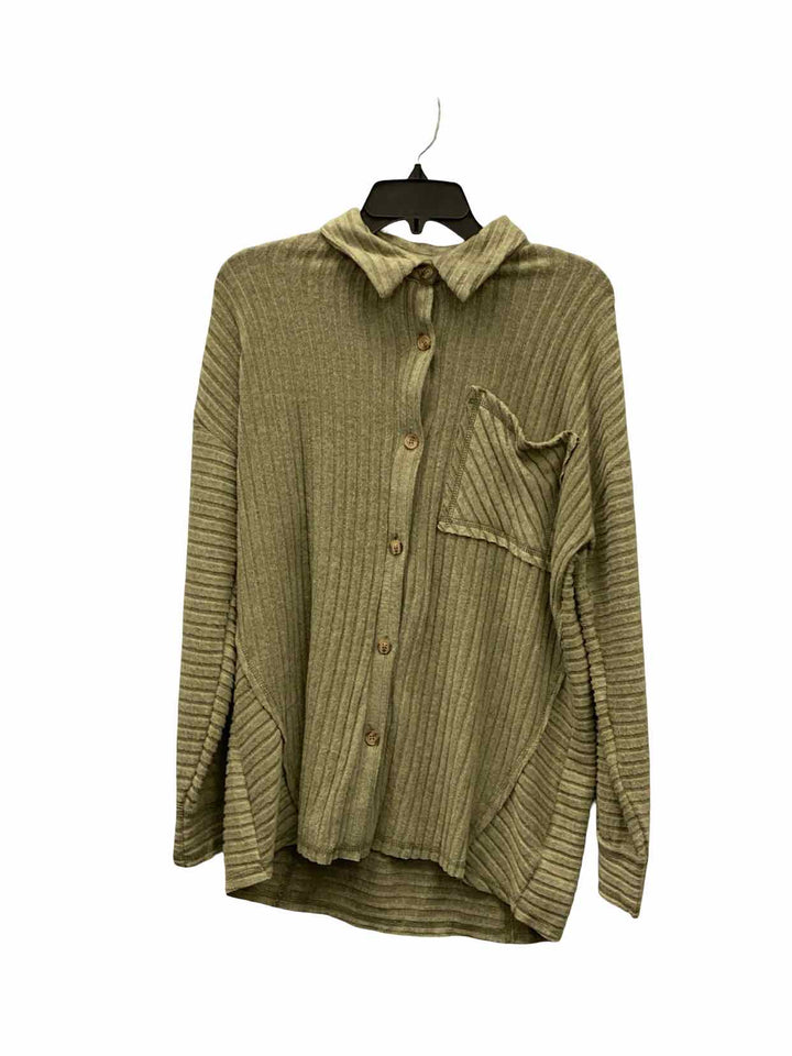 BKE Size S Green Long Sleeve Shirts