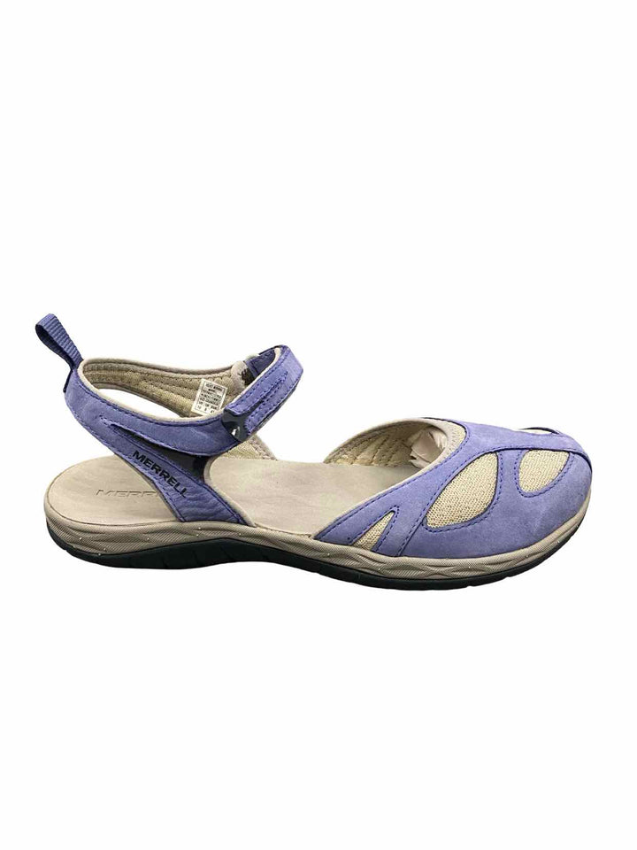 Merrell Shoe Size 10 Blue Grey Leather & Mesh Siren Wrap Q2 Sandals
