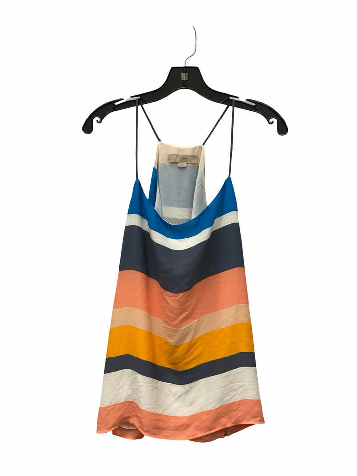 Loft Size M Multi-Color stripe Tank Top