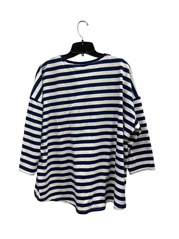 Vineyard Vines Size XL White Blue Striped Long Sleeve Shirts