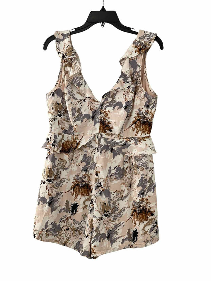 Lulus Size M White Multi Floral Tank Top