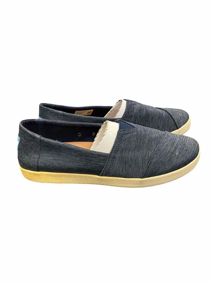 Toms Shoe Size 10 Blue slip-on Flats