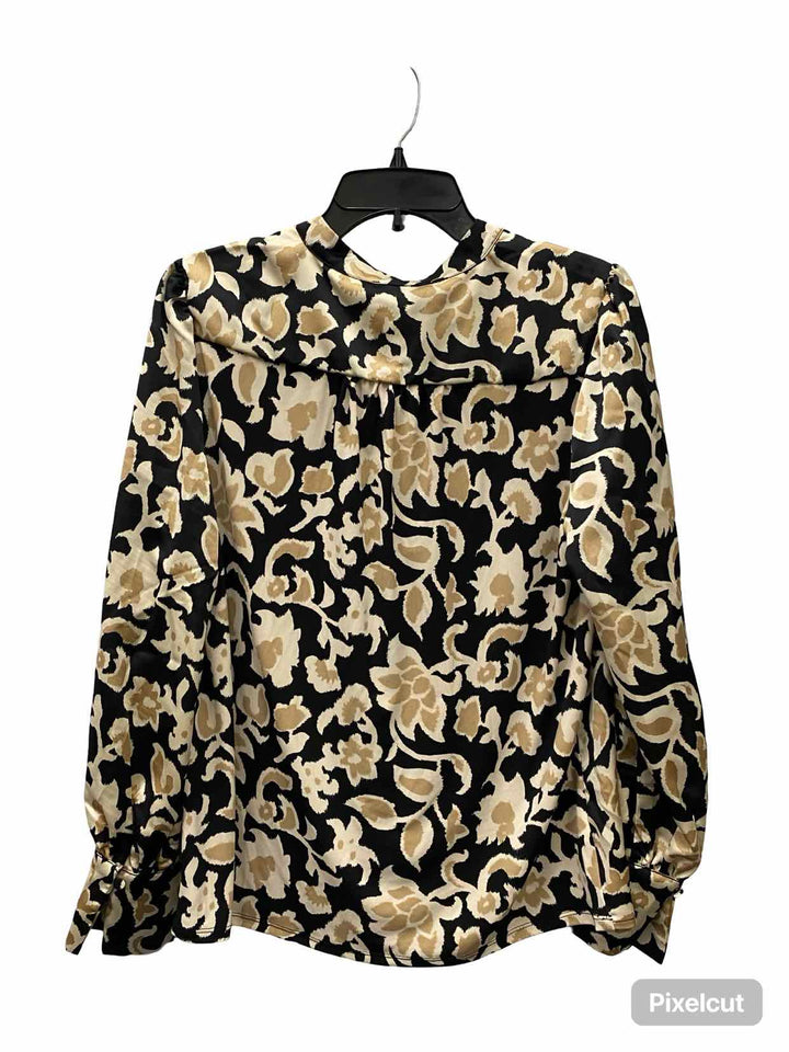 Ann Taylor Size M Brown Black Long Sleeve Shirts