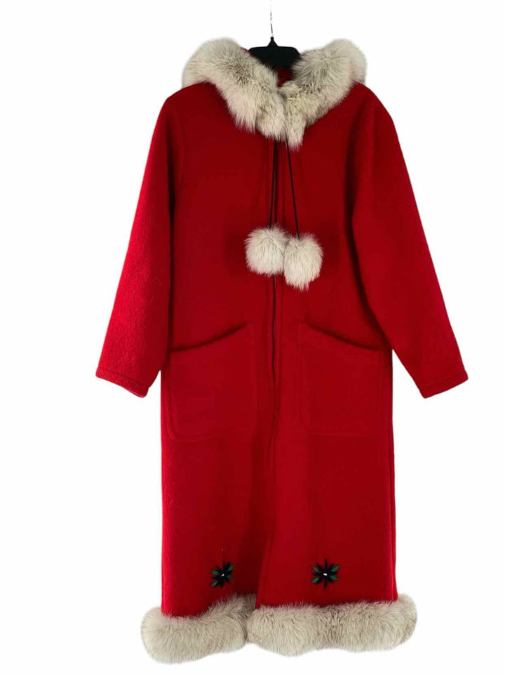 Yukon Parka Size S Red Embroidered Wool & fur Coat(Long)