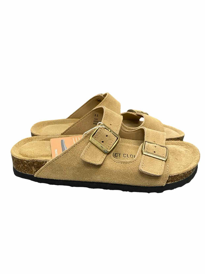 Project Cloud Shoe Size 6.5 Brown Leather Memory Foam Venita Sandals