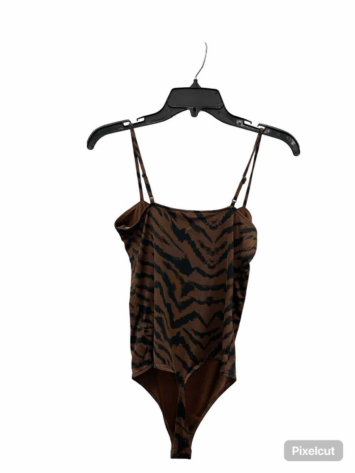 Express Size S Brown Black Tiger Tank Top