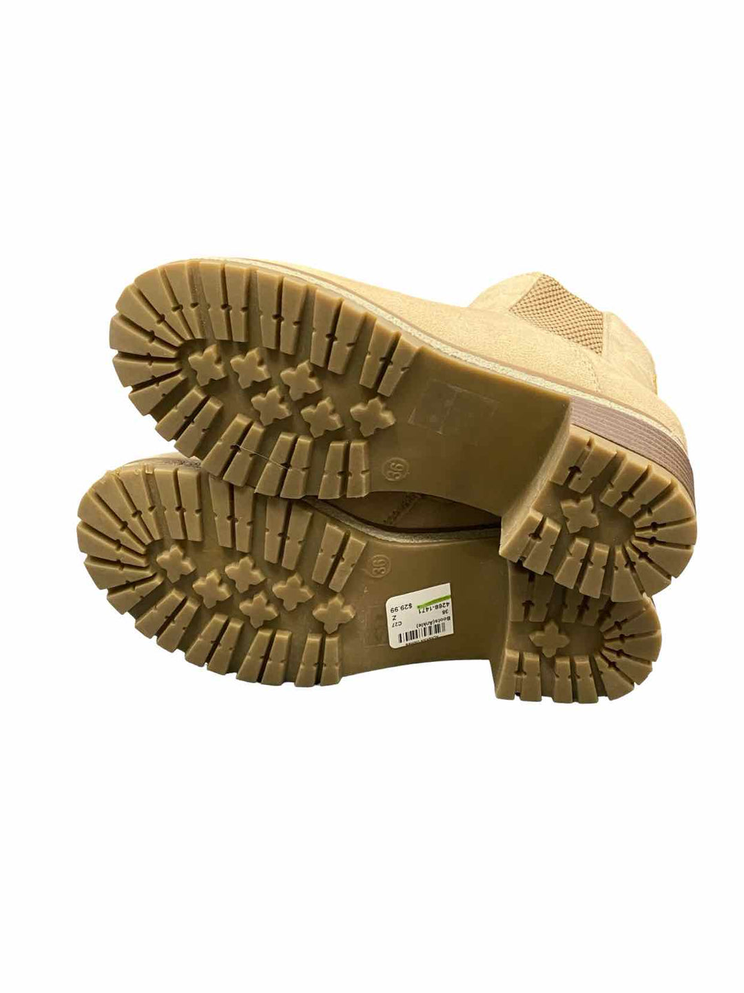 Patrizia Shoe Size 36 Beige Textile Faux Fur Lined Boots(Ankle)