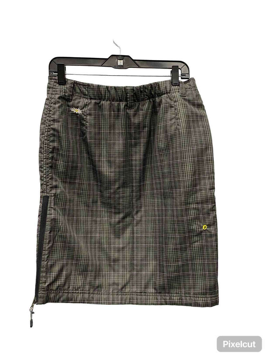 SKHOOP Size M Gray Pink Plaid Skirt