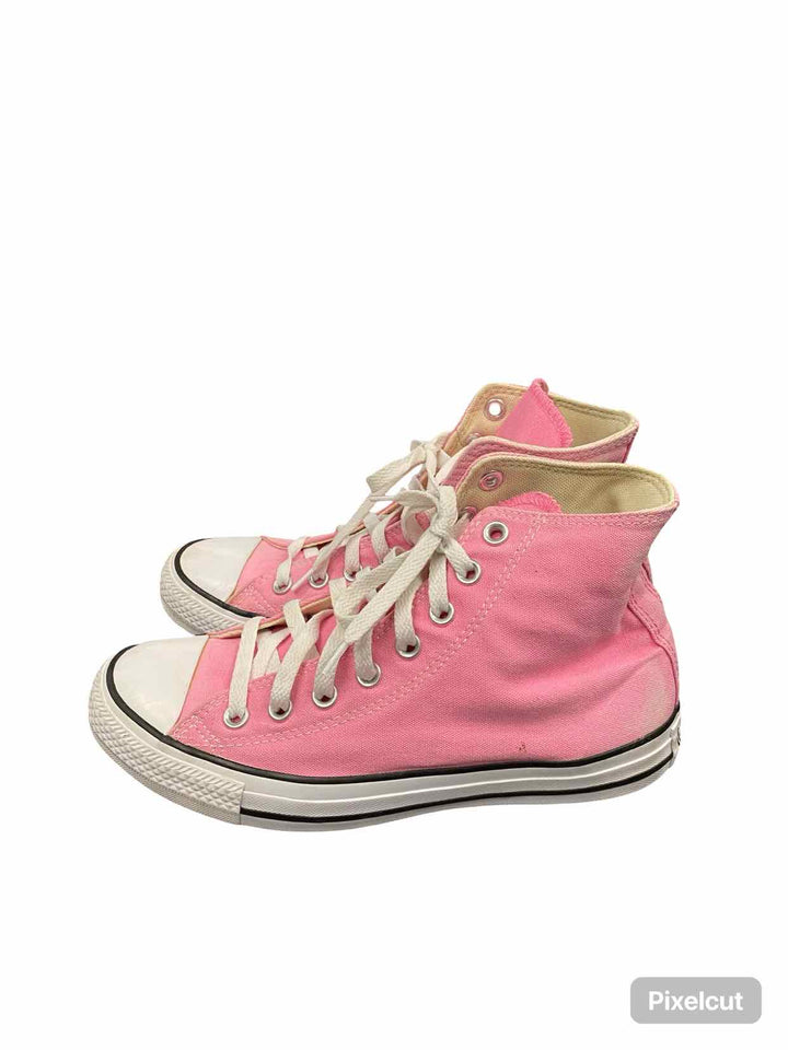 Converse Shoe Size 8.5 Pink High Top Chuck Taylor All Star Canvas Sneakers