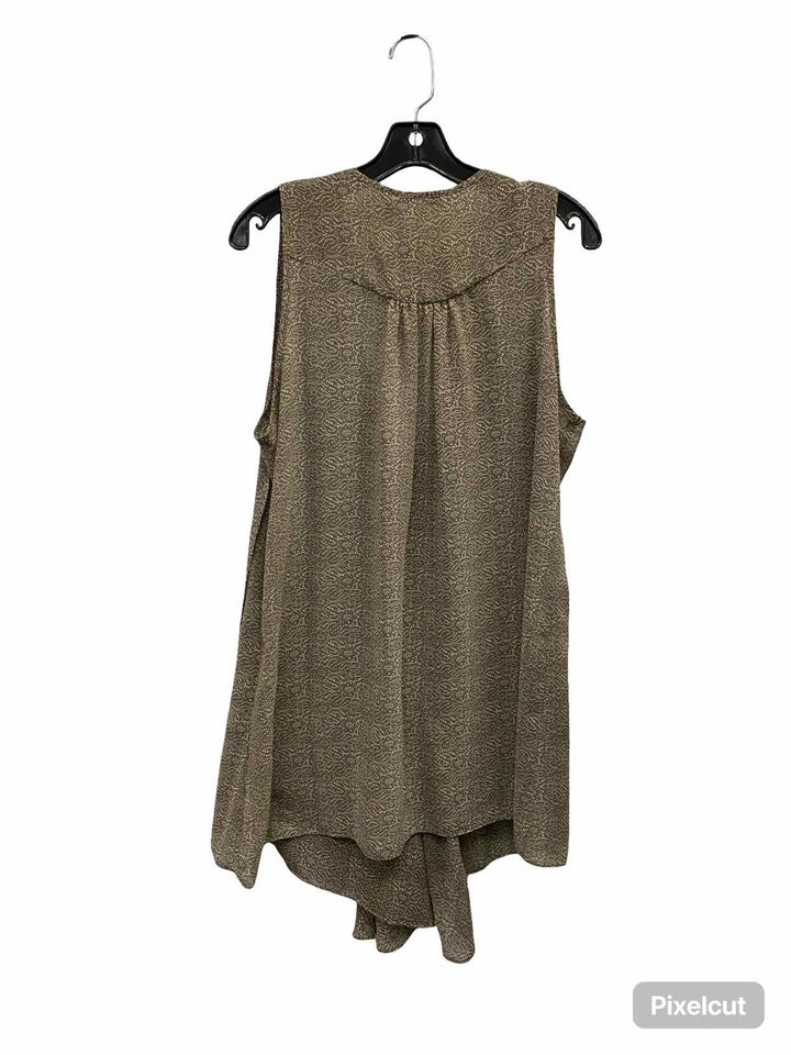 Cabi Size L Brown White Tank Top