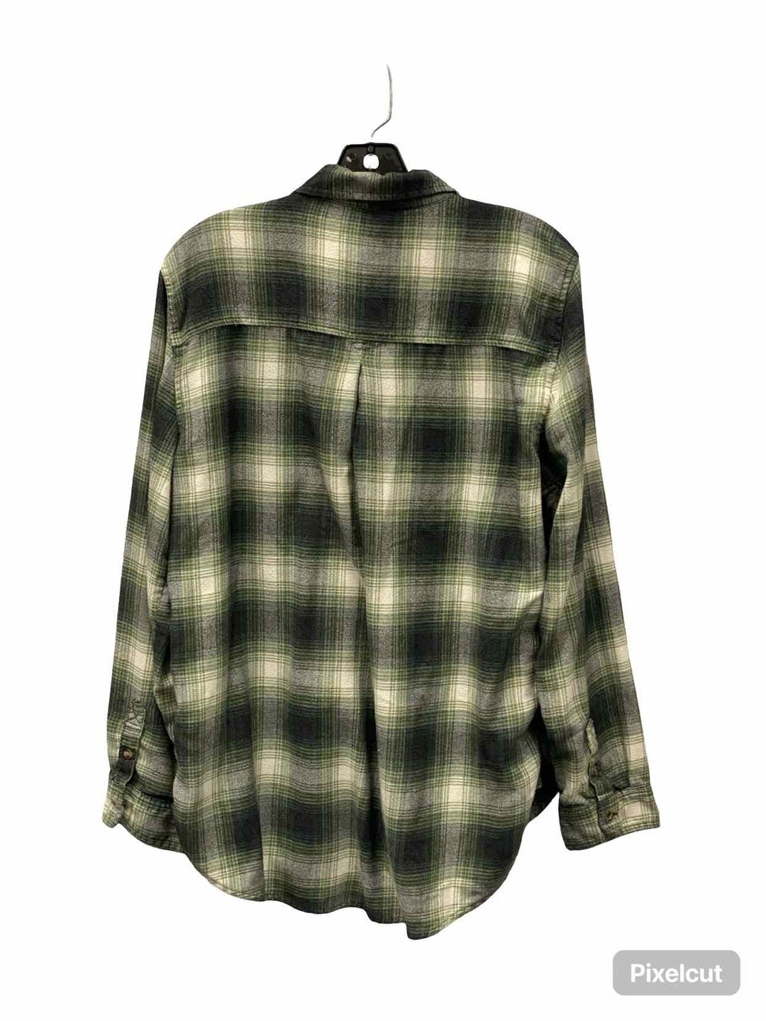 American Eagle Size XL Green Plaid Button Up Long Sleeve Shirts