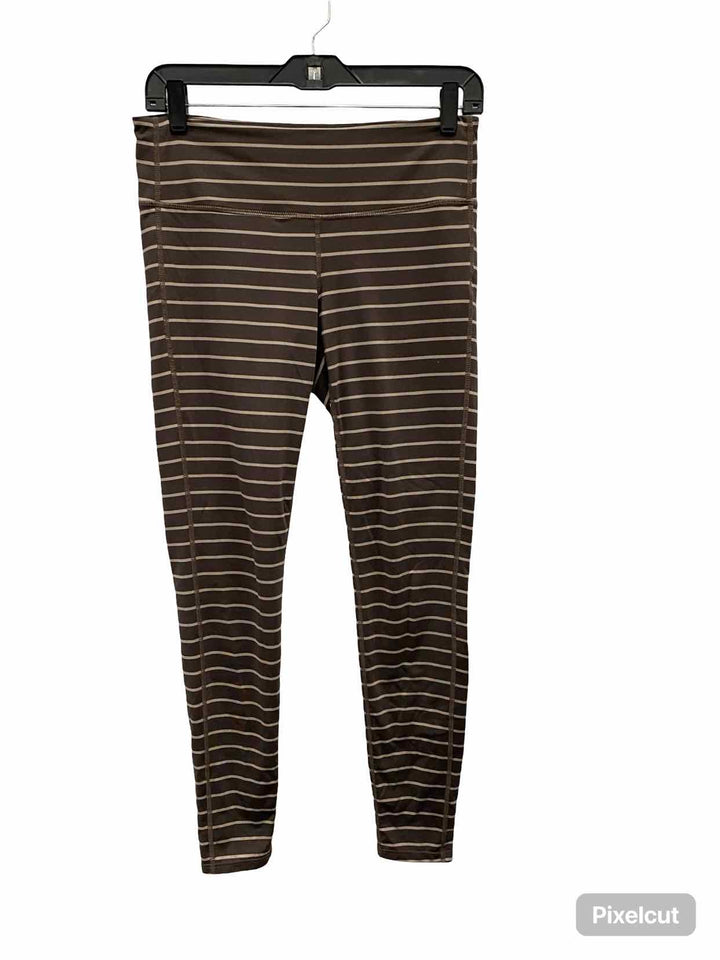 Athleta Size M Brown Striped Athletic Pants