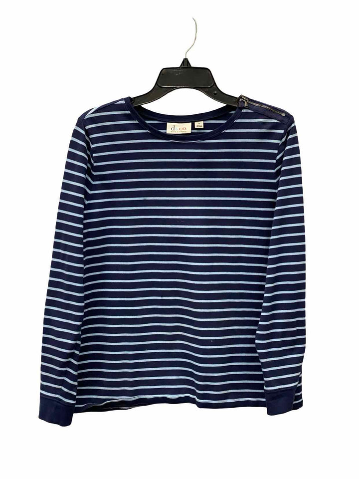 D&Co. Size M Navy light blue Striped Sweater